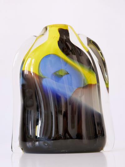 Tall and Decorative Murano Glass Vase Italy 1990s
