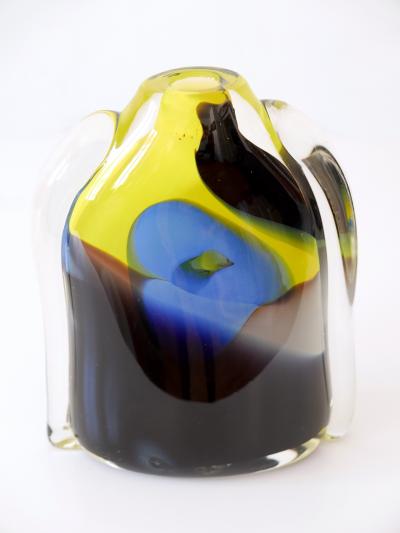 Tall and Decorative Murano Glass Vase Italy 1990s