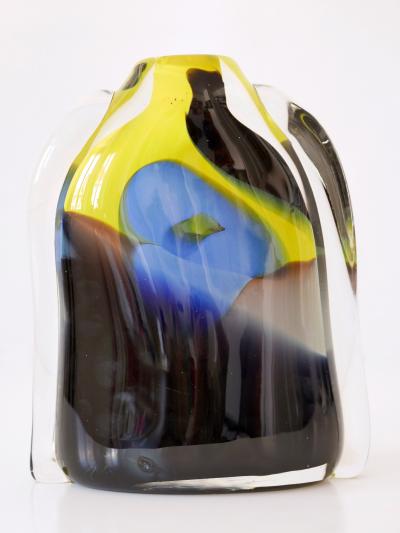 Tall and Decorative Murano Glass Vase Italy 1990s