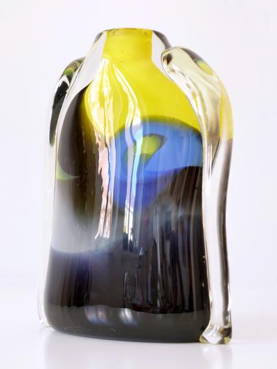 Tall and Decorative Murano Glass Vase Italy 1990s