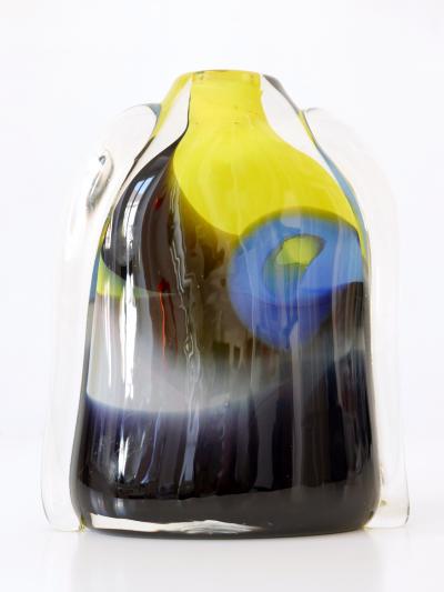 Tall and Decorative Murano Glass Vase Italy 1990s