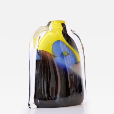 Tall and Decorative Murano Glass Vase Italy 1990s