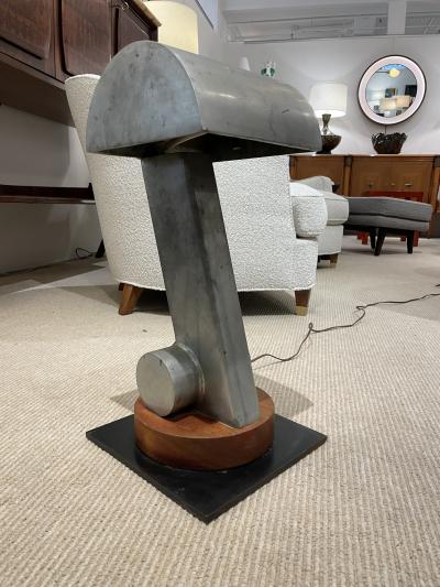 Tall modernist lamp in the style of Jacques Le Chevallier 