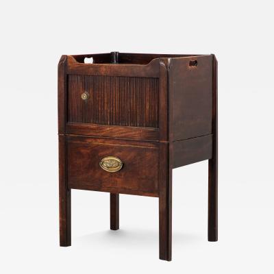 Tambour Front Side Table or Potcupboard with Gallery Top