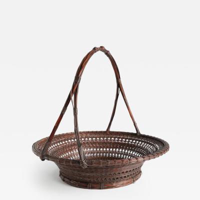 Tanabe Chikuunsai I Large Handled Fruit Basket 1920s