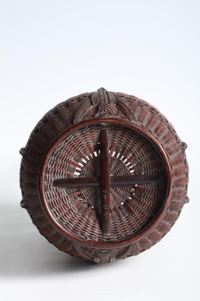 Tanabe Chikuunsai II Gourd Shaped Flower Basket ca 1940