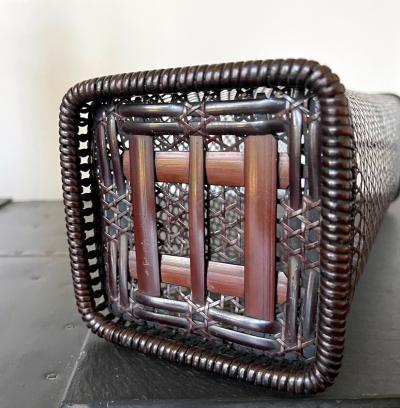 Tanabe Chikuunsai II Japanese Bamboo Basket Ikebana by Tanabe Chikuunsai II