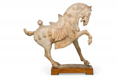 Tang Dynasty Clay Prancing Horse