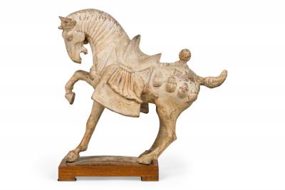 Tang Dynasty Clay Prancing Horse