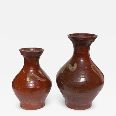 Tang Dynasty Glazed Pottery Ox Blood Jars 618 907 AD