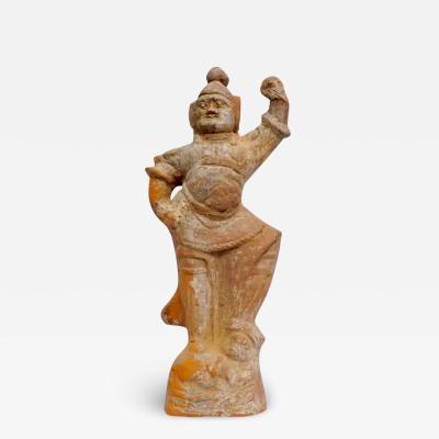 Tang Dynasty Painted Terracotta Sculpture of a Lokapala