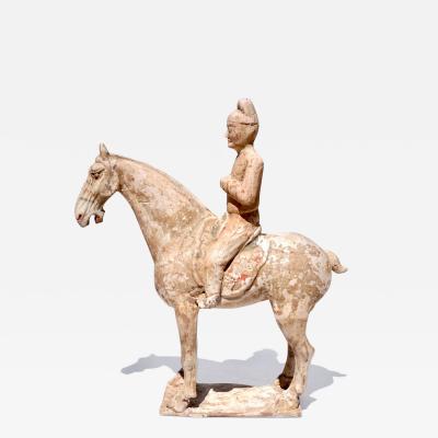 Tang Dynasty Terracotta Horse and Rider