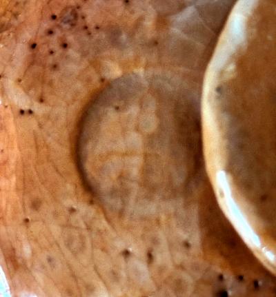 Tannyu Raku Japanese Painted Chawan Tea Bowl by Tannyu 10th Raku Edo Period