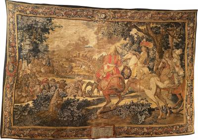 Tapestry Representing The Defeat Of The Spanish Army In Bruges 19th Century