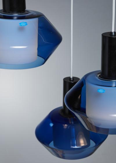 Tapio Wirkkala Blue K2 140 Pendants by Tapio Wirkkala for Iittala Finland Large Quantity