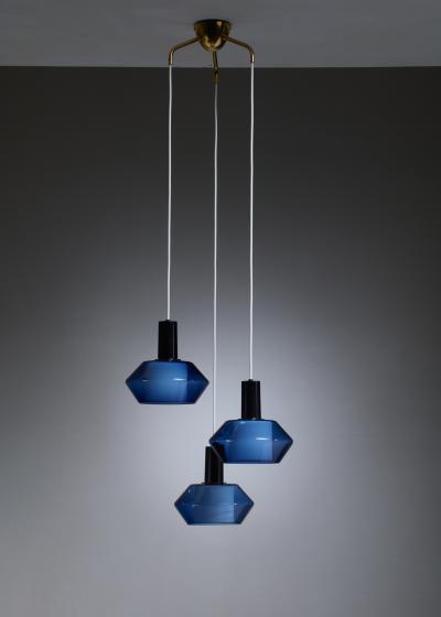 Tapio Wirkkala Blue K2 140 Pendants by Tapio Wirkkala for Iittala Finland Large Quantity