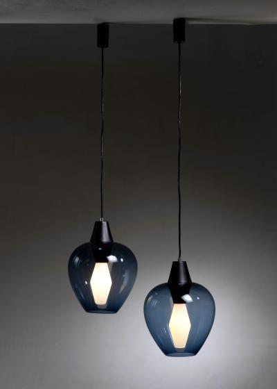Tapio Wirkkala Pair Tapio Wirkkala pendants for IIttala by Idman