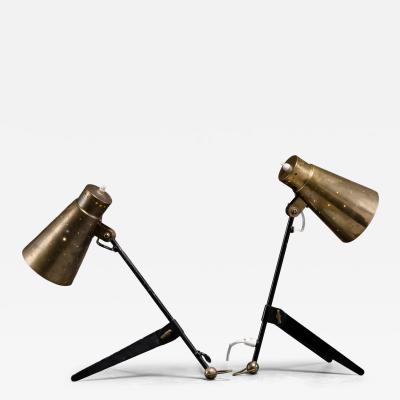 Tapio Wirkkala Pair of Tapio Wirkkala table lamps