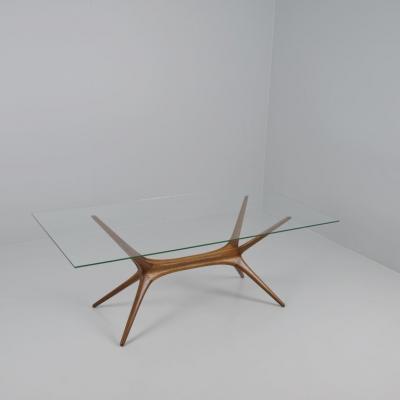 Tapio Wirkkala Rare Tapio Wirkkala Reindeer Antlers Coffee Table Model 9020 Elm Asko 1950s
