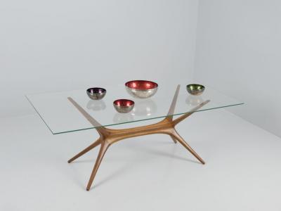 Tapio Wirkkala Rare Tapio Wirkkala Reindeer Antlers Coffee Table Model 9020 Elm Asko 1950s