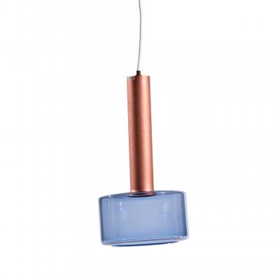 Tapio Wirkkala Tapio Wirkkala for Idman Finnish Glass Pendant Light Blue