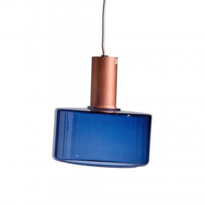 Tapio Wirkkala Tapio Wirkkala for Idman Finnish Glass Pendant Light Blue
