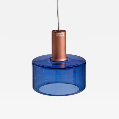 Tapio Wirkkala Tapio Wirkkala for Idman Finnish Glass Pendant Light Blue