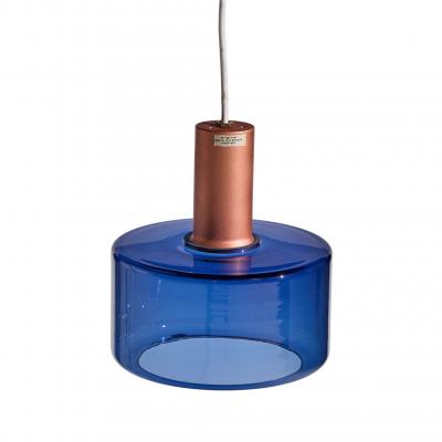 Tapio Wirkkala Tapio Wirkkala for Idman Finnish Glass Pendant Light Blue