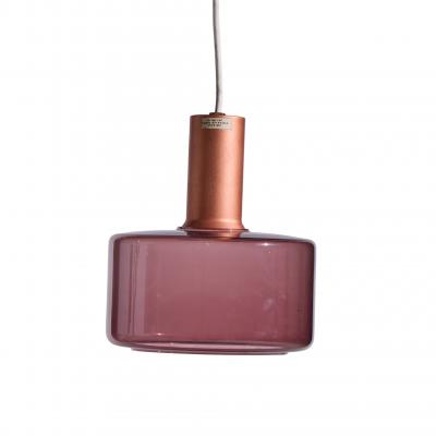 Tapio Wirkkala Tapio Wirkkala for Idman Finnish Glass Pendant Light Cranberry