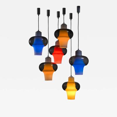 Tapio Wirkkala Tapio Wirkkala new old stock pendants with colored bulbs