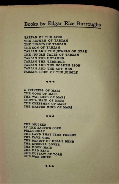 Tarzan Lord of the Jungle First Edition Second Printing