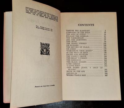 Tarzan Lord of the Jungle First Edition Second Printing