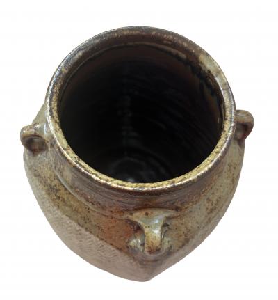 Tatsuzo Shimaoka Mashiko J mon Style Tsubo Vase with Rope Impressed Z gan Inlay