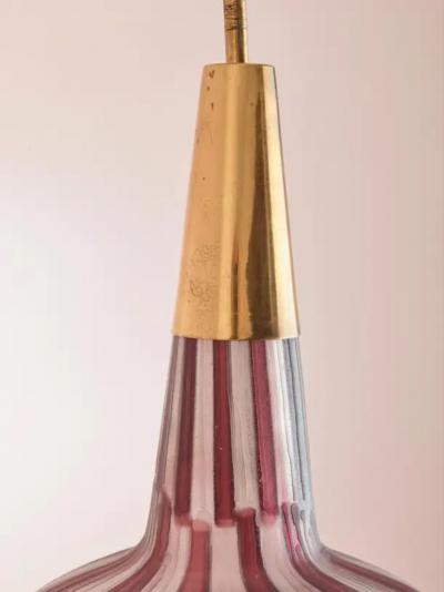 Tea Morosati Tea Morosati pendant light by Stilnovo with Barovier Toso glass Italy 1964