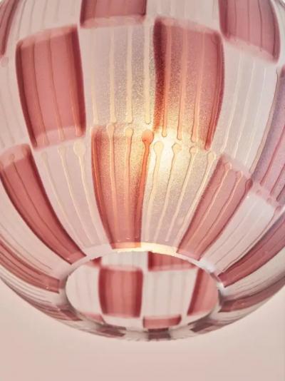 Tea Morosati Tea Morosati pendant light by Stilnovo with Barovier Toso glass Italy 1964