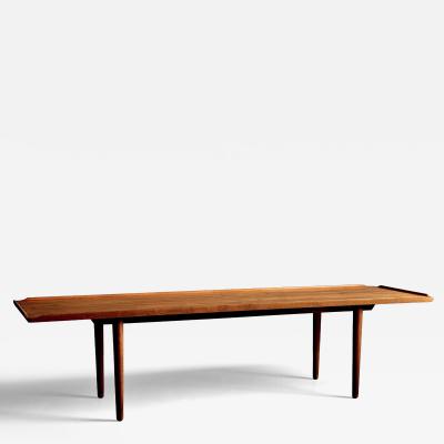 Teak Coffee Table with Sculpted Edge
