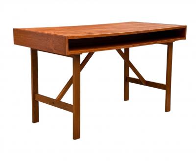 Teak Mid Century Danish Modern Double Sided Desk or Console Table