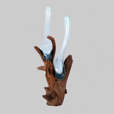 Teak Root Vase Sculpture