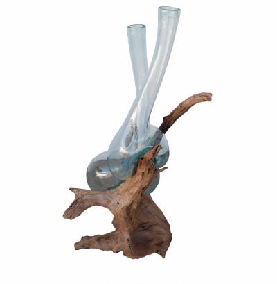 Teak Root Vase Sculpture