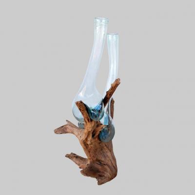 Teak Root Vase Sculpture