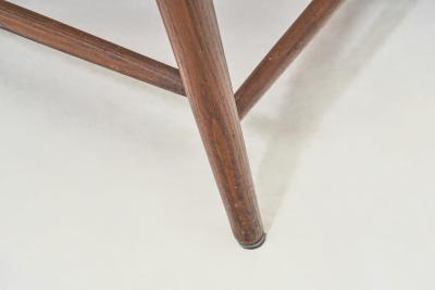 Teak Slatback Chair with Woven Danish Cord Seat Denmark ca 1960s