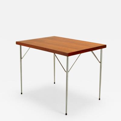 Teak and Chrome Desk In The Manner of Arne Jacobsen Denmark 1950s