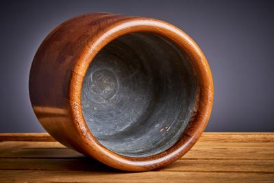Teak and Cork Ice Bucket in excellent condition