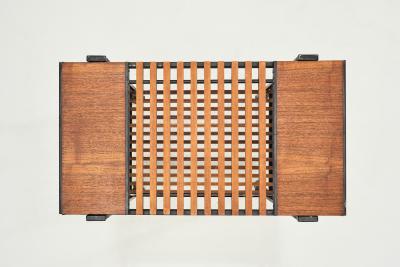 Teak and Metal Serving Cart by B R S Pava Italy ca 1950s