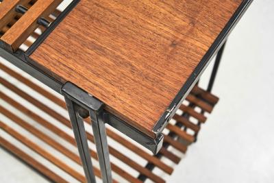 Teak and Metal Serving Cart by B R S Pava Italy ca 1950s