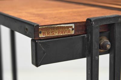 Teak and Metal Serving Cart by B R S Pava Italy ca 1950s
