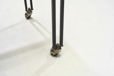 Teak and Metal Serving Cart by B R S Pava Italy ca 1950s