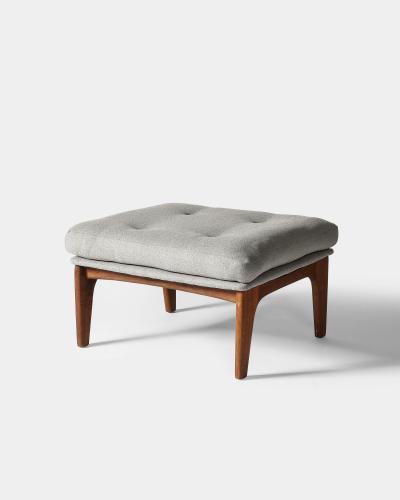 Teak and Upholstered Ottoman Denmark c 1960