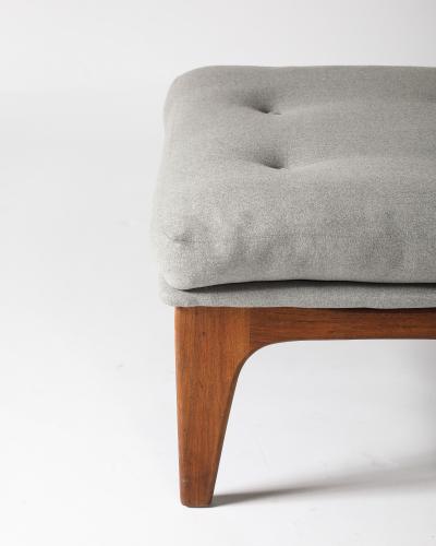 Teak and Upholstered Ottoman Denmark c 1960