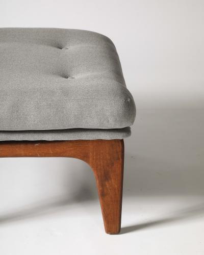 Teak and Upholstered Ottoman Denmark c 1960